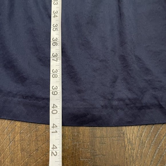 J. McLaughlin Navy Blue Cotton Sateen 3/4 Sleeve Drop Waist Dara Midi Dress XS - Picture 8 of 10